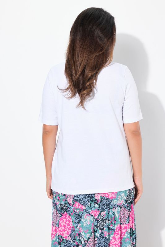 Тениска с надпис Smile