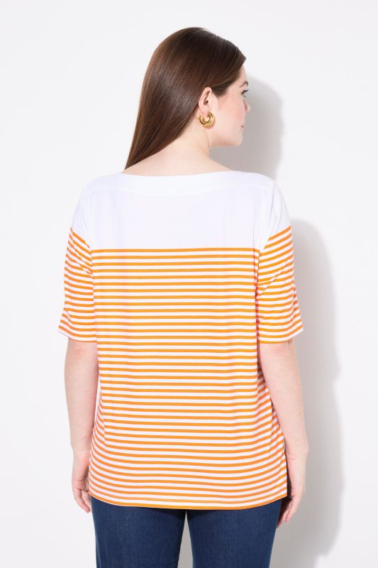 Тениска с деколте тип лодка