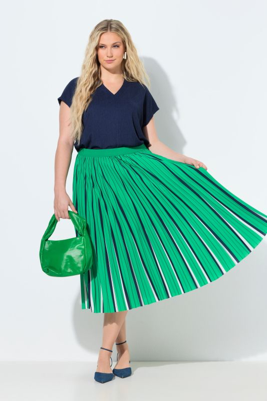 Пола плисирана с контрастни акценти