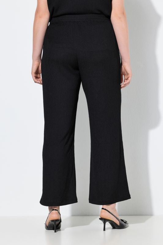 Lightly Textured Wide Leg Pants