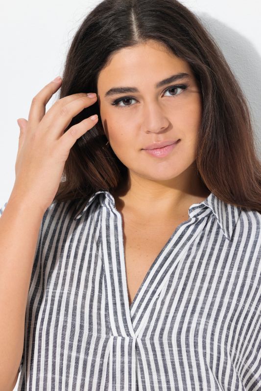 Рокля ленена с райета