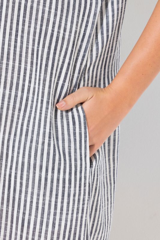 Рокля ленена с райета