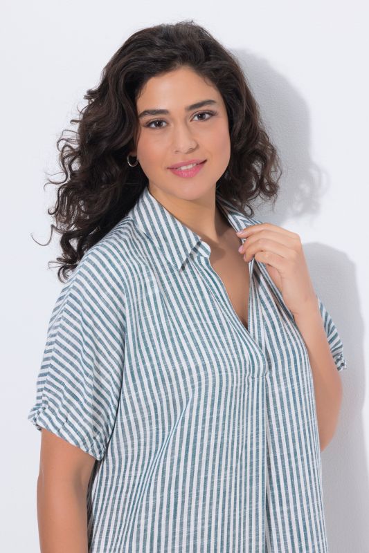 Рокля ленена с райета