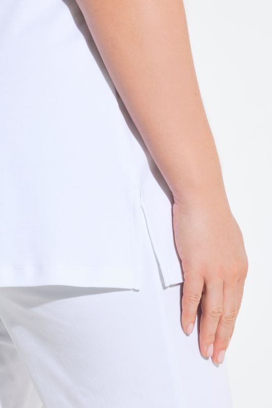 Rhinestone Neckline Pima Cotton Tank