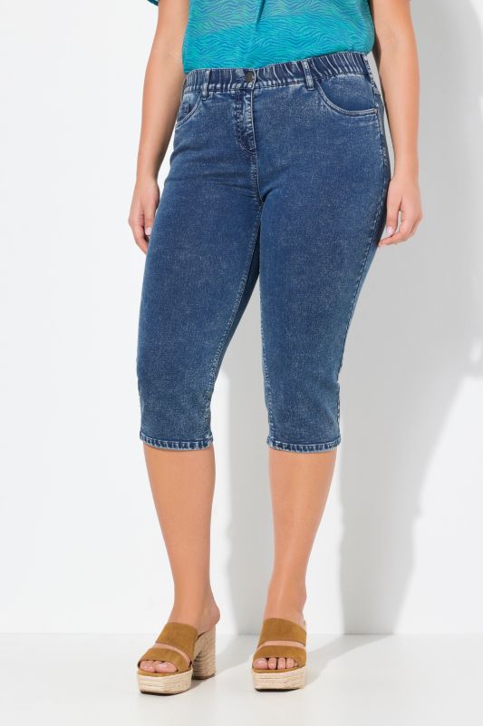 Denim Look Capri Sweatpants