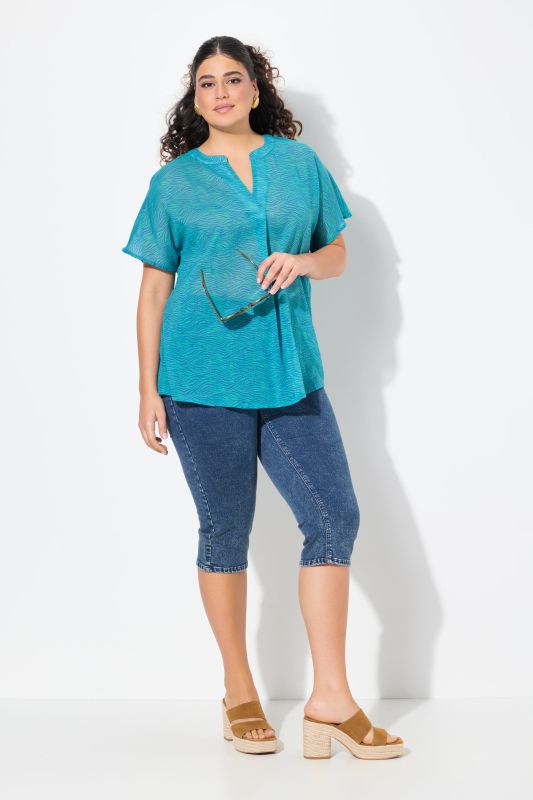 Denim Look Capri Sweatpants