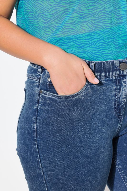 Denim Look Capri Sweatpants