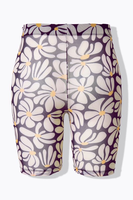 Sheer Floral Biker Shorts