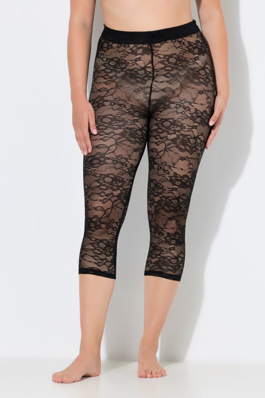Floral Lace Capri Leggings