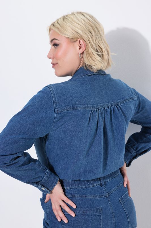 Long Sleeve Denim Jumpsuit