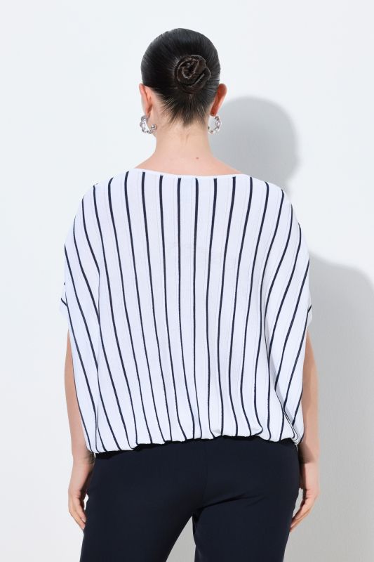 Oversized Striped Cap Sleeve Sweater