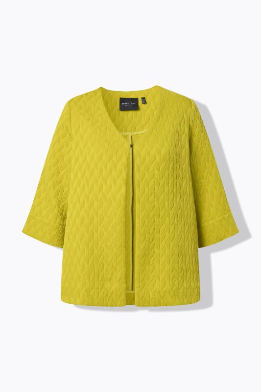 Leaf Jacquard Textured Jacket