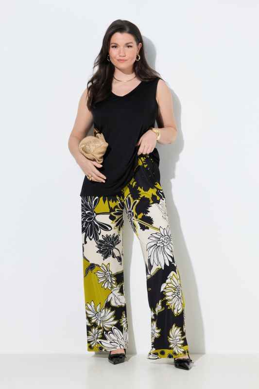 Vibrant Flower Print Pants