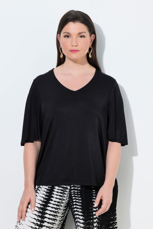 Slinky Batwing Sleeve T-Shirt Blouse