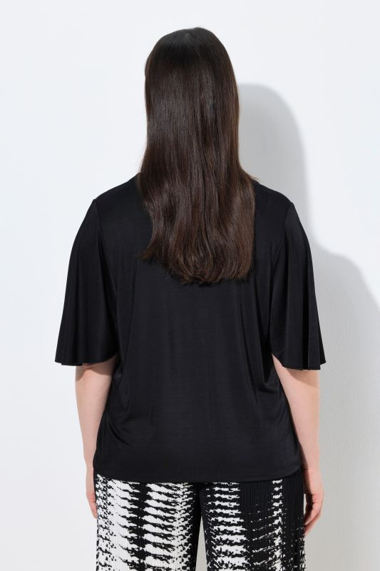 Slinky Batwing Sleeve T-Shirt Blouse