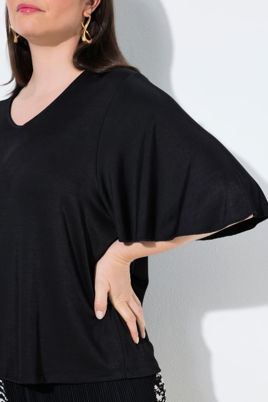 Slinky Batwing Sleeve T-Shirt Blouse