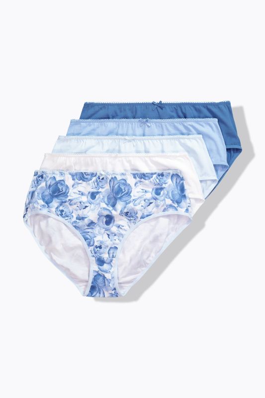5 Pack of Midi Briefs- Porcelain Rose