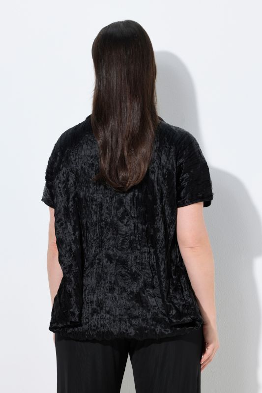 Блуза с намачкана текстура