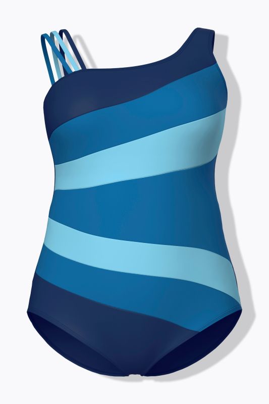 Colorblock Split Strap Swimsuit