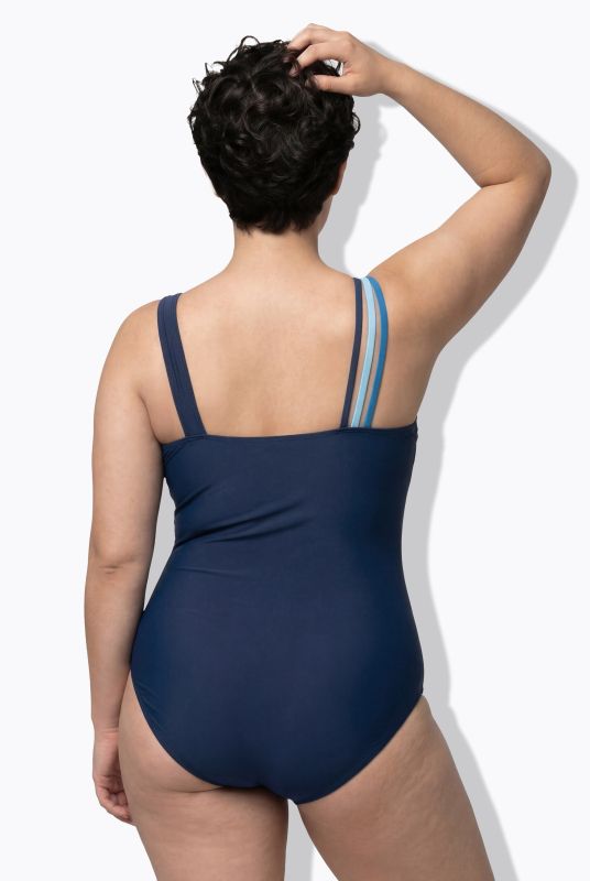 Colorblock Split Strap Swimsuit