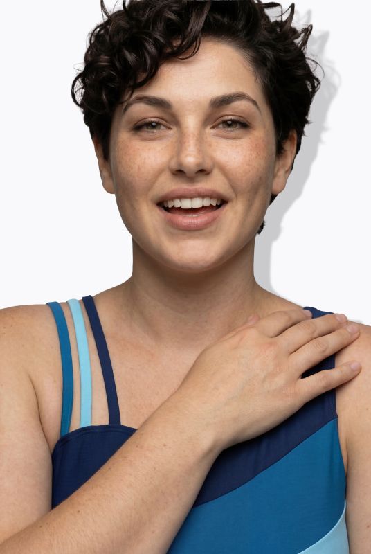 Colorblock Split Strap Swimsuit