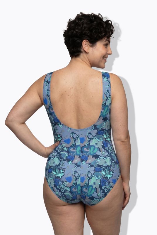 Oil Pastel Floral Swimsuit