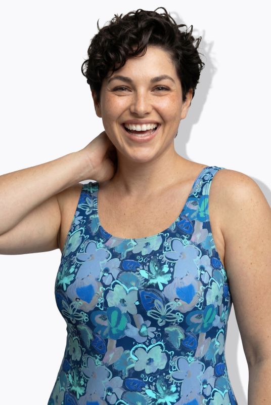 Oil Pastel Floral Swimsuit