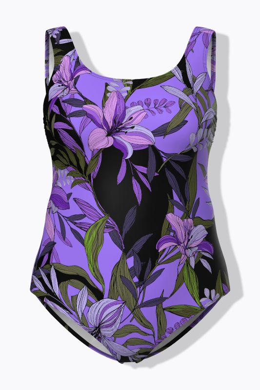 Бански с принт на лилии