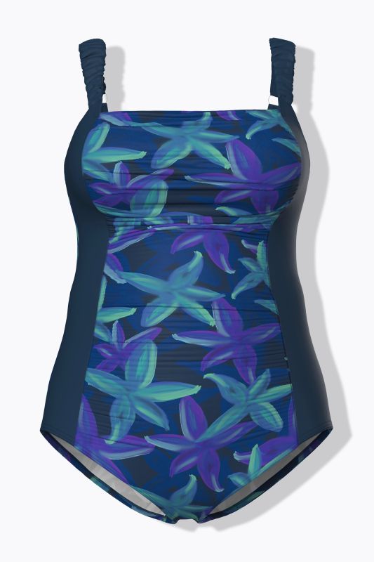 Ruched Front Floral Swimsuit