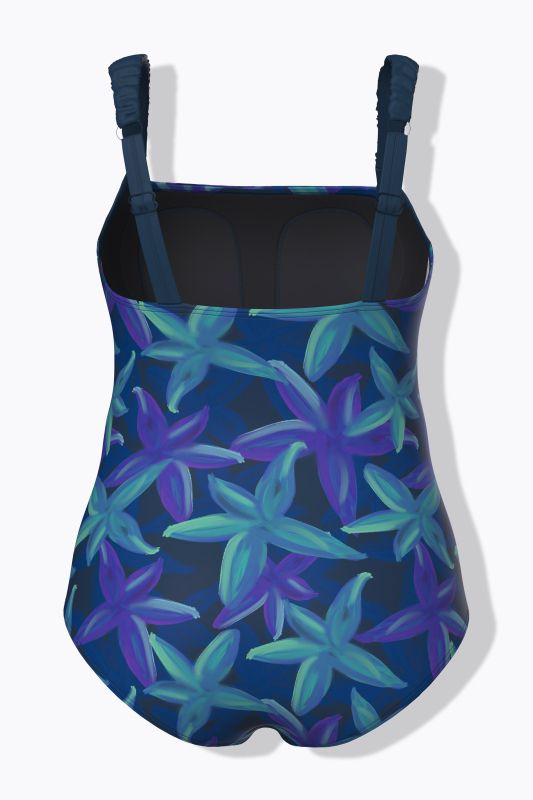 Ruched Front Floral Swimsuit