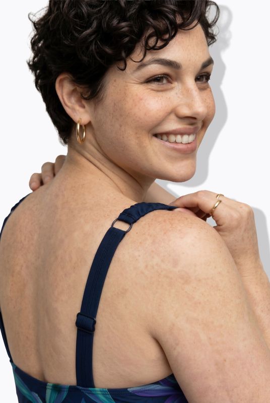 Ruched Front Floral Swimsuit