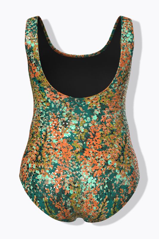 Floral Polka Dot Swimsuit