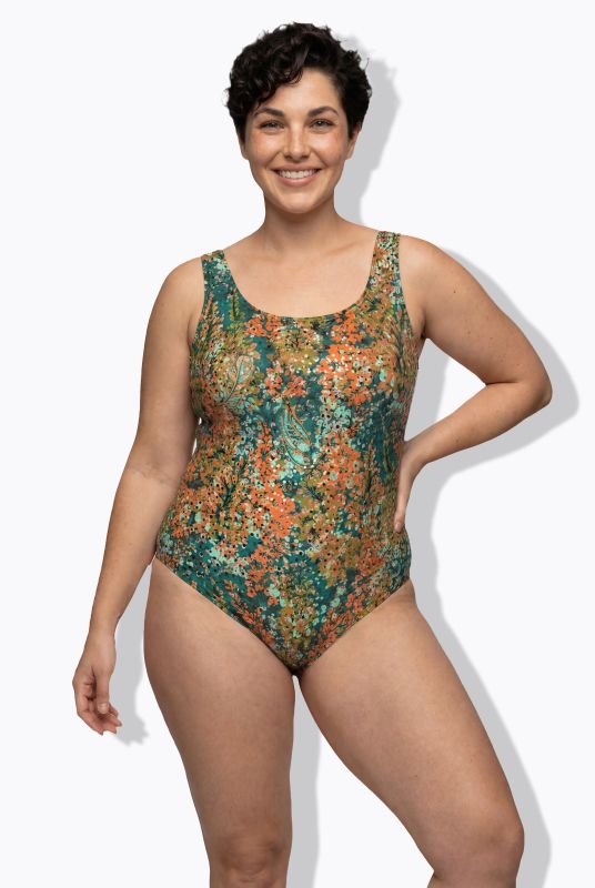 Floral Polka Dot Swimsuit