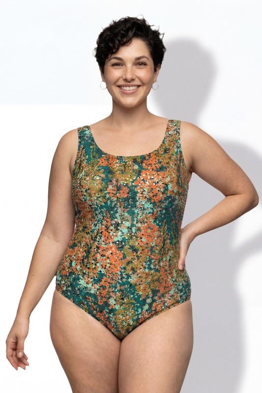 Floral Polka Dot Swimsuit