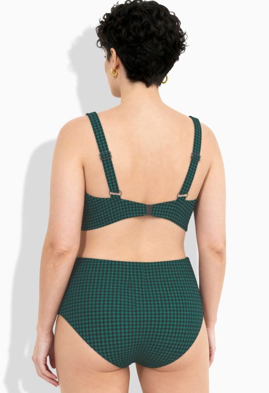 Бански от 2 части с дребно каре и катарами