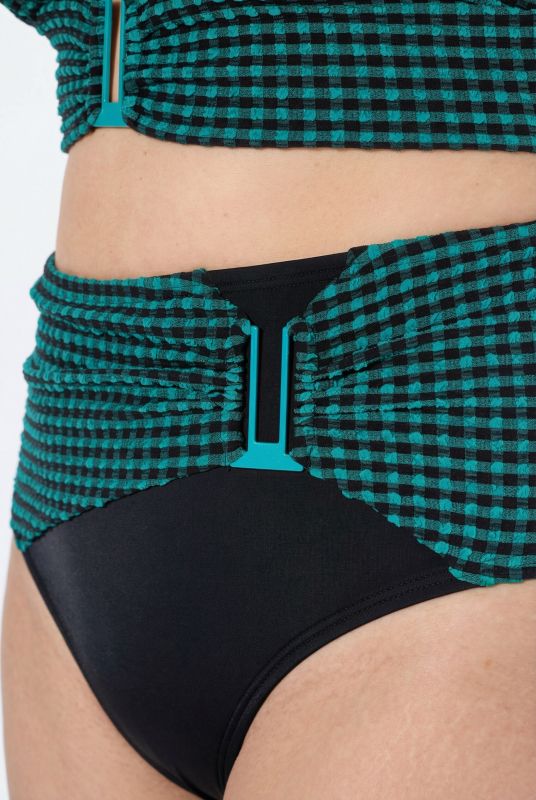 Бански от 2 части с дребно каре и катарами