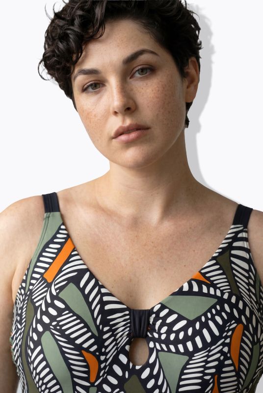 Бански с геометричен принт