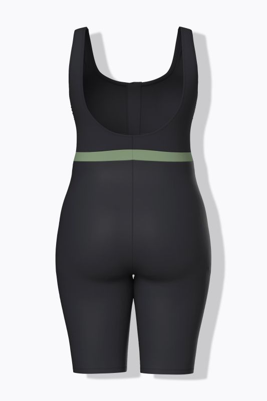 Бански с крачол и принт на джунгла