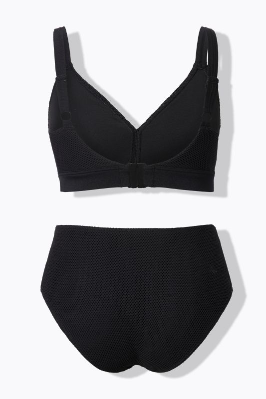Opaque Mesh Bikini Set