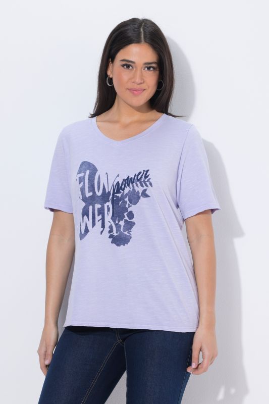 Тениска с надпис и принт на пеперуда