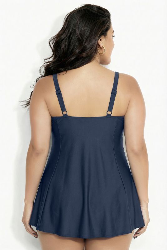 Бански тип рокля с принт на точки