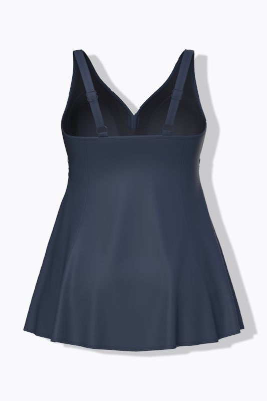 Бански тип рокля с принт на точки