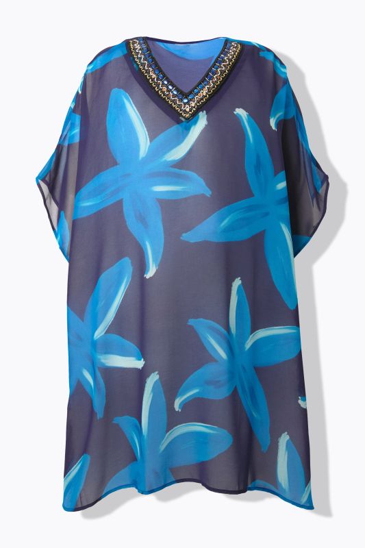 Парео тип туника с флорален принт