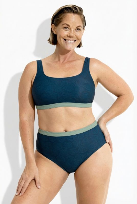 Tonal Shell Print Bikini Set