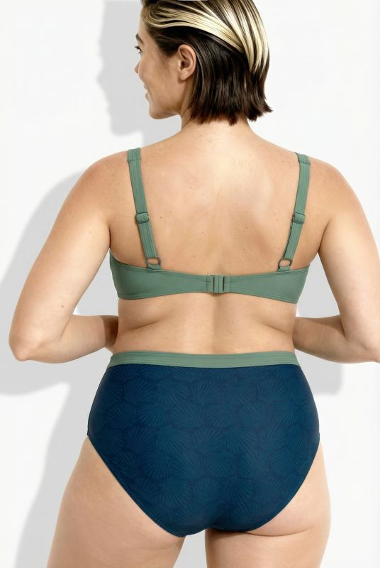 Tonal Shell Print Bikini Set