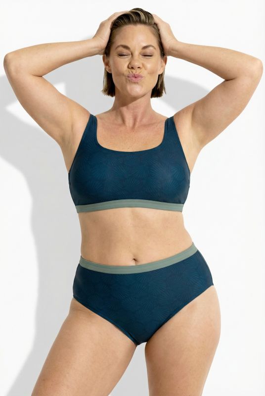 Tonal Shell Print Bikini Set