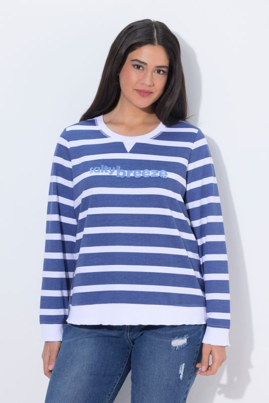 Суитчър с надпис и райета