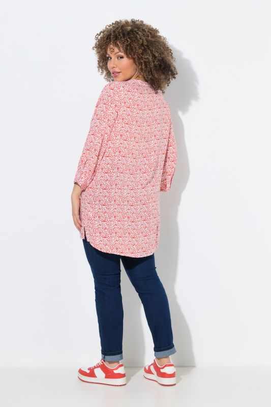 Туника с принт на миди