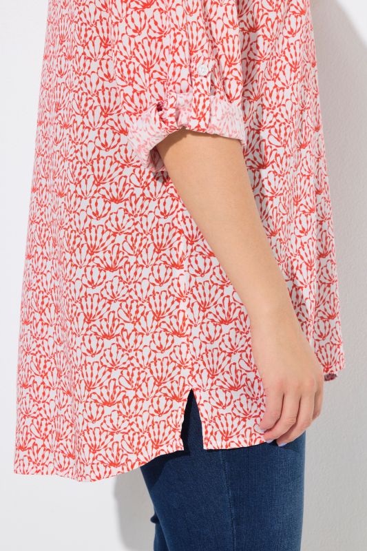 Туника с принт на миди