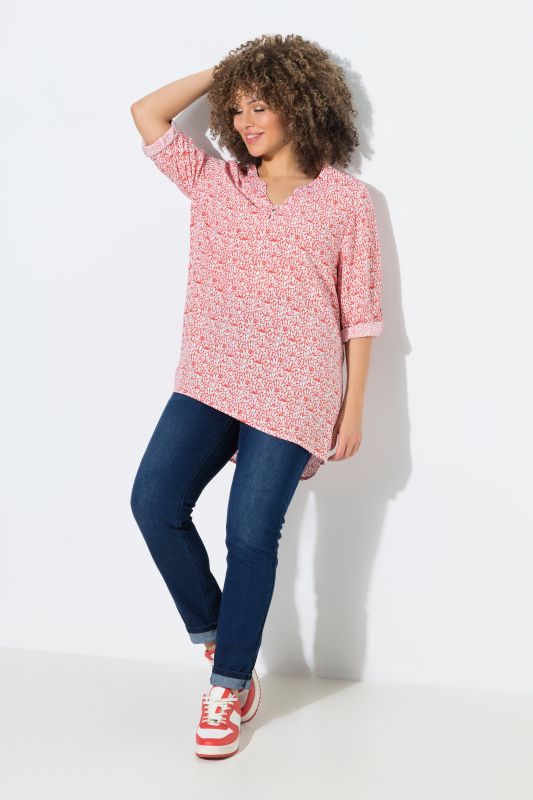 Туника с принт на миди